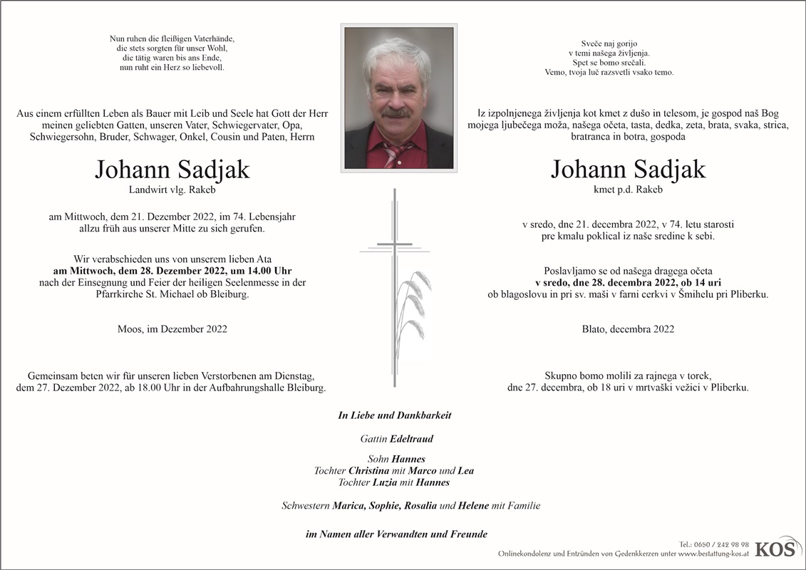 Todesanzeige Trauerhilfe abschied GesmbH